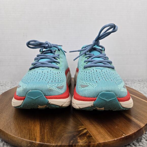 Hoka One One Womens Clifton 8 Aquarella Eggshell Blue Gym Running Shoe W9.5 B - Picture 4 of 13